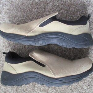 Faded Glory Mens Slip On 14 Tan Brown Suede Loafers Shoes Size 14